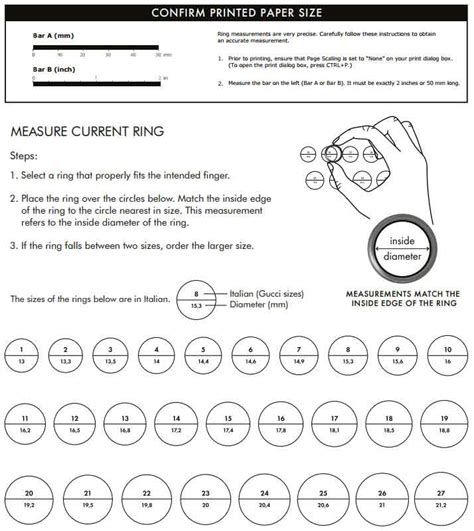 how to measure gucci ring.